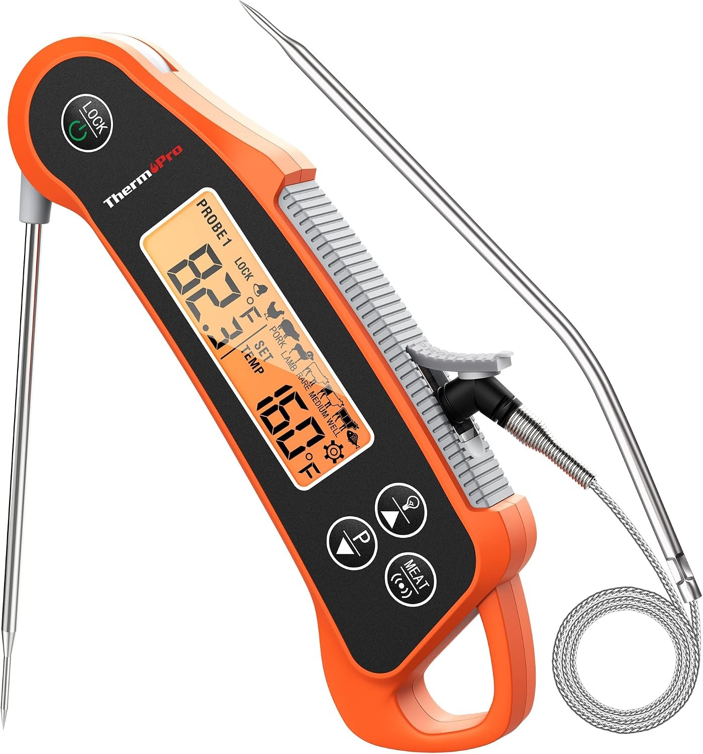 GULFSIDE Digital Instant-Read Meat Thermometer Stainless Probe