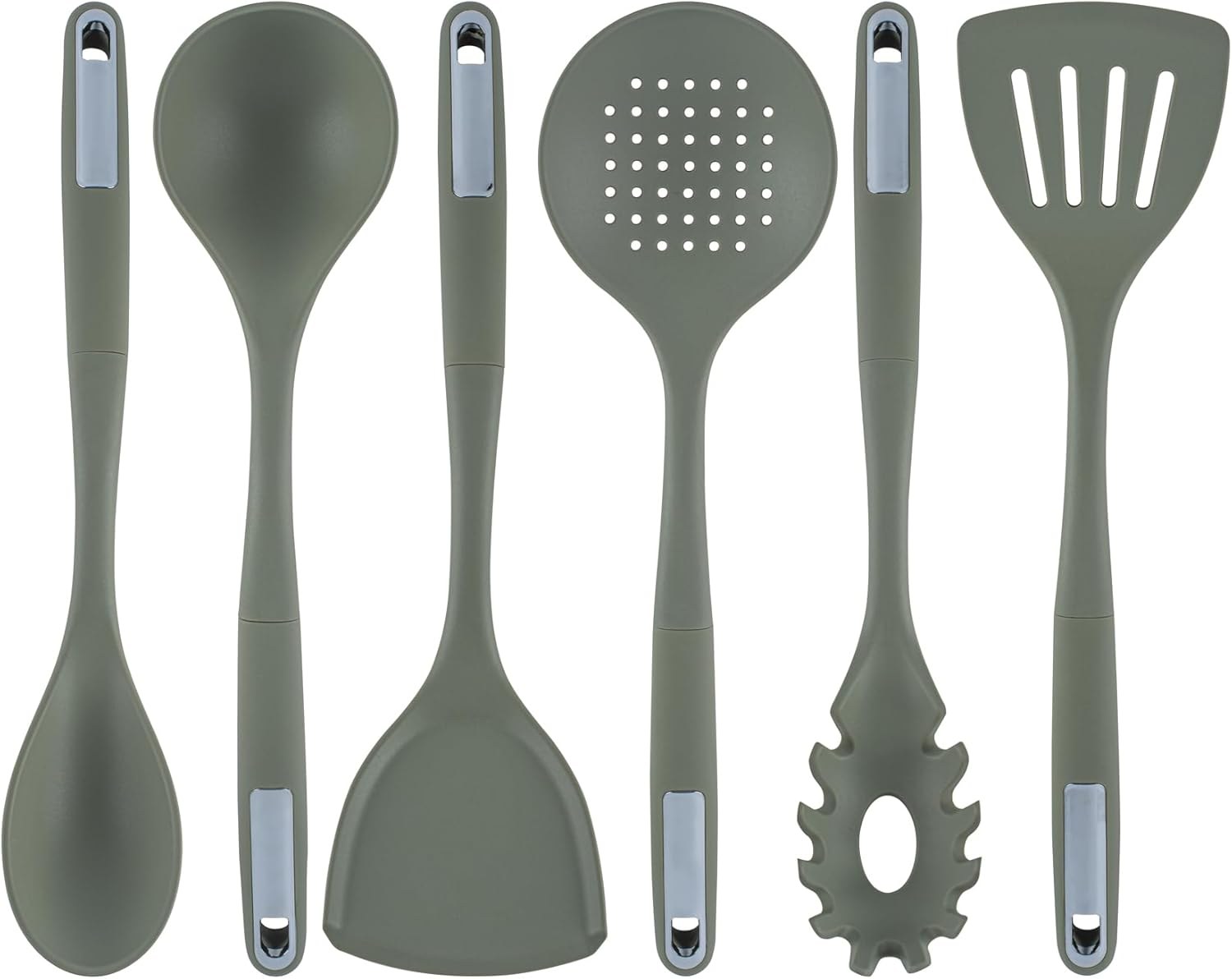 GULFSIDE Silicone Kitchen Utensil Set 6-Piece Heat Resistant